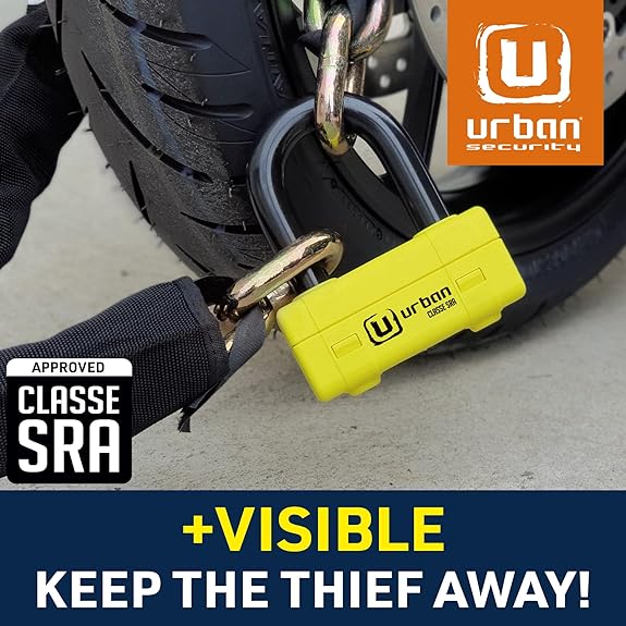 Urban Security UR74100 100cm Motorcycle Chain + Lock - Security Level 19-UR74100-Security-Pyramid Motorcycle Accessories