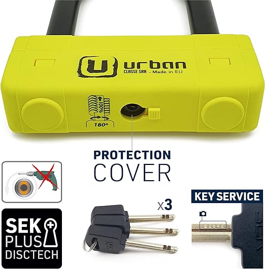 Urban Security UR85120Y Motorcycle U Lock - Security Level 20-UR85120Y-Security-Pyramid Motorcycle Accessories