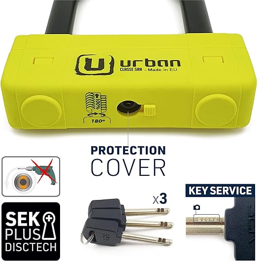 Urban Security UR85120Y Motorcycle U Lock - Security Level 20-Security-Pyramid Motorcycle Accessories