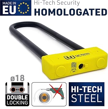 Urban Security UR85300Y Motorcycle U Lock - Security Level 20 -  Shop name