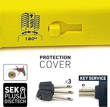 Urban Security UR85300Y Motorcycle U Lock - Security Level 20 -  Shop name