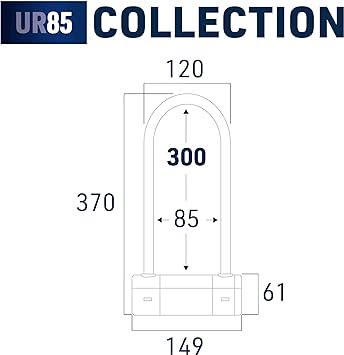 Urban Security UR85300Y Motorcycle U Lock - Security Level 20 -  Shop name