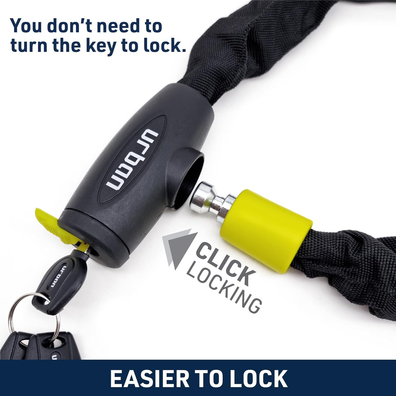 Urban Security XK170 170cm Motorcycle Chain + Integrated Lock - Security Level 9 -  Shop name