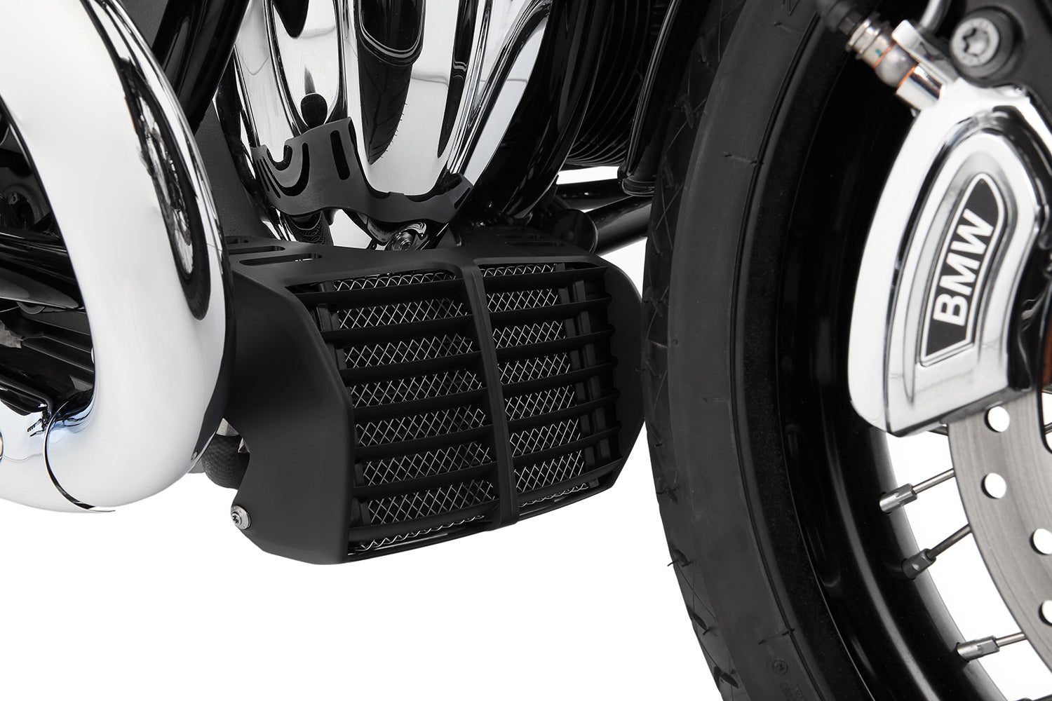 Wunderlich Oil Cooler Protection Grille Extreme | Black | BMW R nineT -   Pyramid Motorcycle Accessories