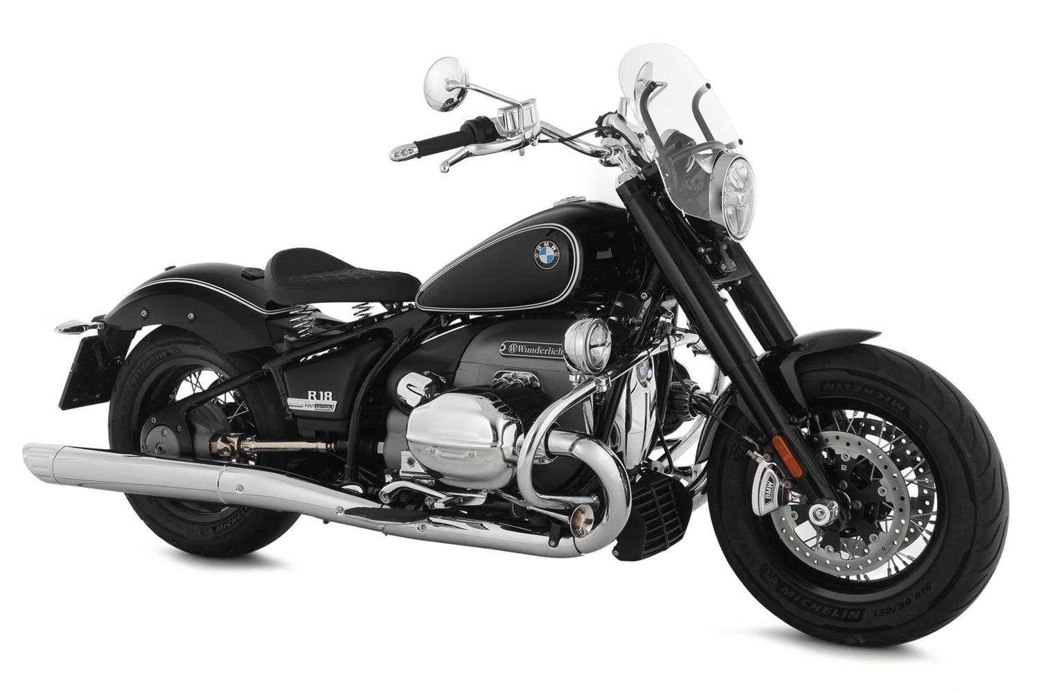 Wunderlich Sliders Axle Protection Pads Front | Chrome | BMW R 18 -   Pyramid Motorcycle Accessories