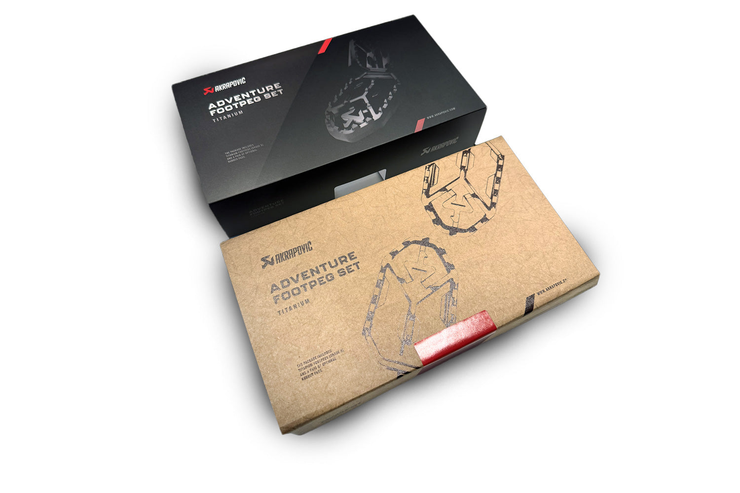 Wunderlich Akrapovic BMW Adventure Footrest Set | Titanium -   Pyramid Motorcycle Accessories