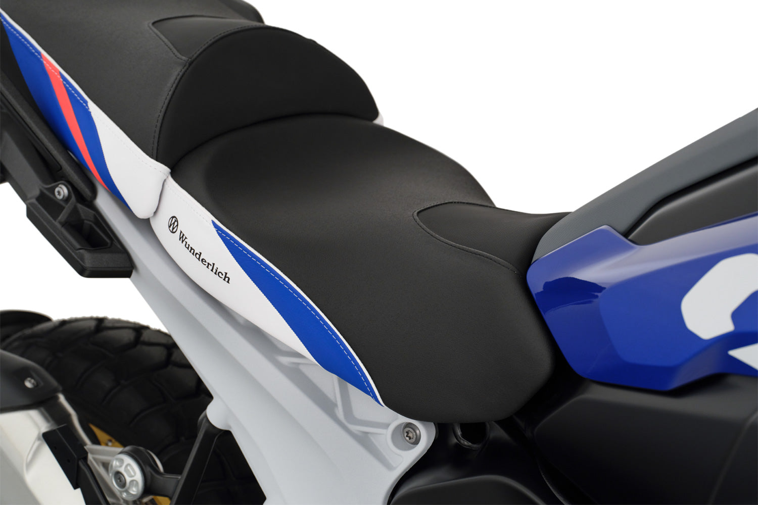 Wunderlich Rider Seat Aktivkomfort with Aftermarket Heating Low | Black | BMW R 1250 GS Adventure -   Pyramid Motorcycle Accessories