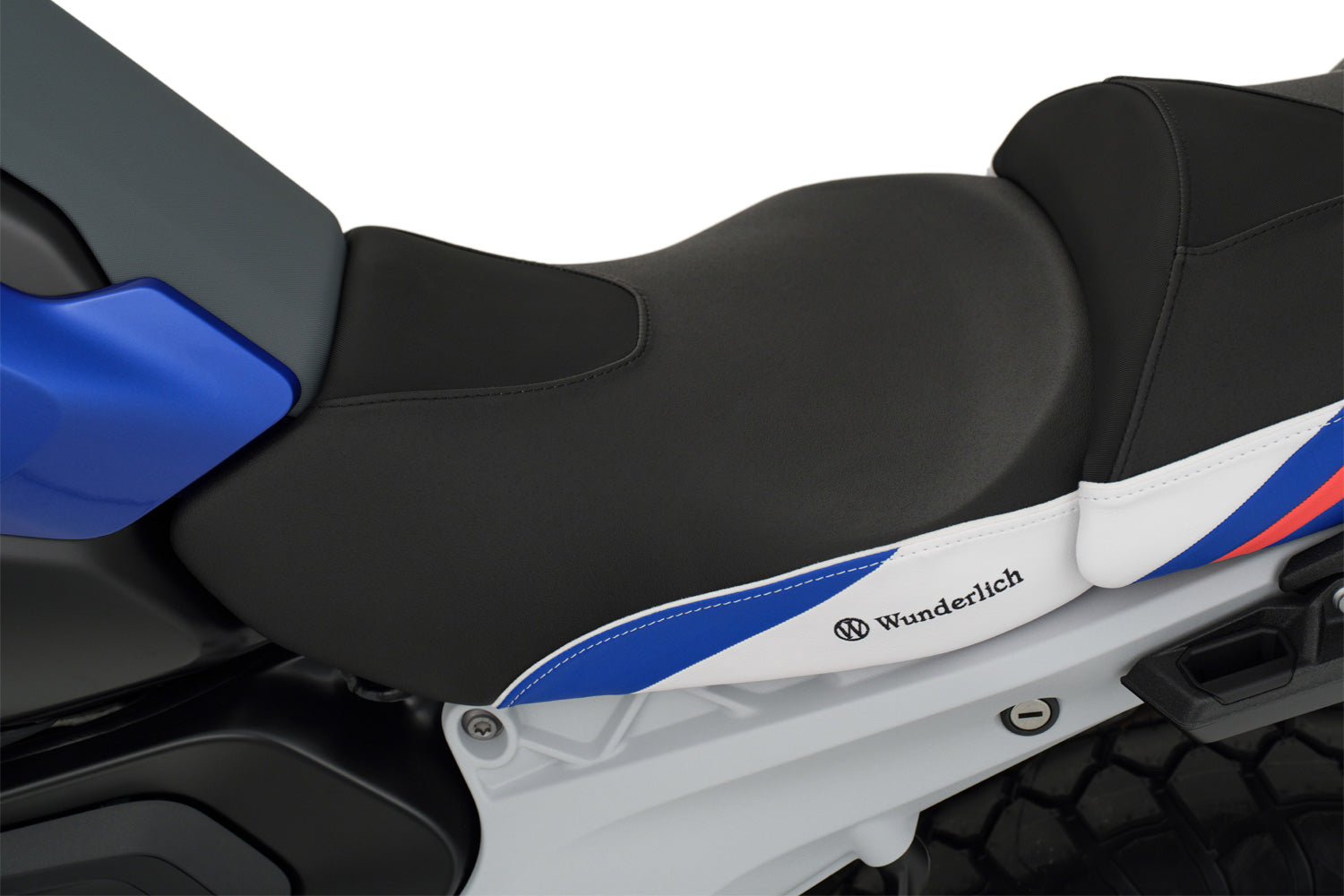 Wunderlich Rider Seat Aktivkomfort with Aftermarket Heating Low | Black | BMW R 1250 GS Adventure -   Pyramid Motorcycle Accessories