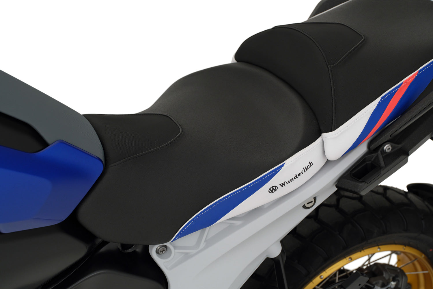 Wunderlich Rider Seat Aktivkomfort with Aftermarket Heating Low | Black | BMW R 1250 GS Adventure -   Pyramid Motorcycle Accessories