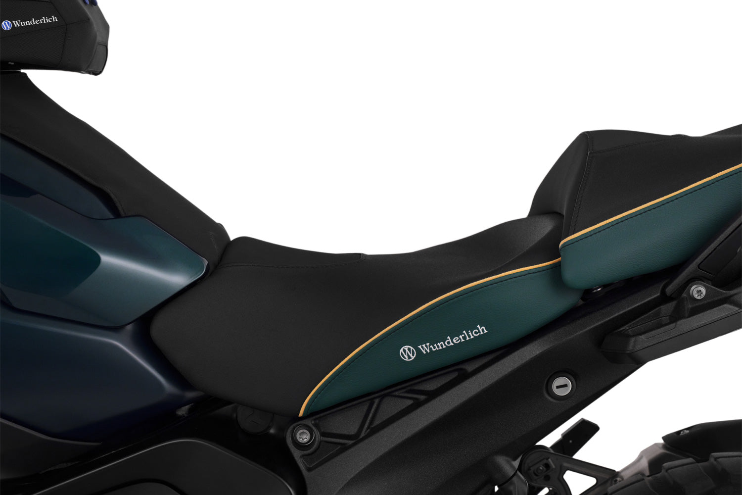 Wunderlich Aktivkomfort Rider Seat with Heating Smart Plug & Play High | Green Gold -   Pyramid Motorcycle Accessories