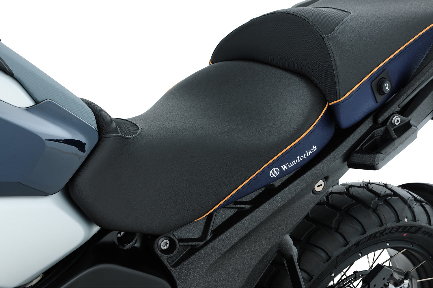 Wunderlich Aktivkomfort Rider Seat with Plug & Play Seat Heating High | Black -   Pyramid Motorcycle Accessories
