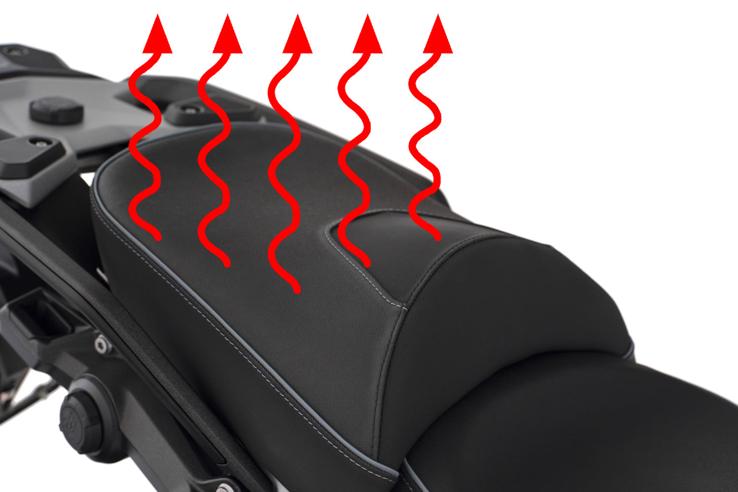 Wunderlich Passenger Seat Aktivkomfort with Heating Smart Standard | Black | BMW R 1300 GS -   Pyramid Motorcycle Accessories