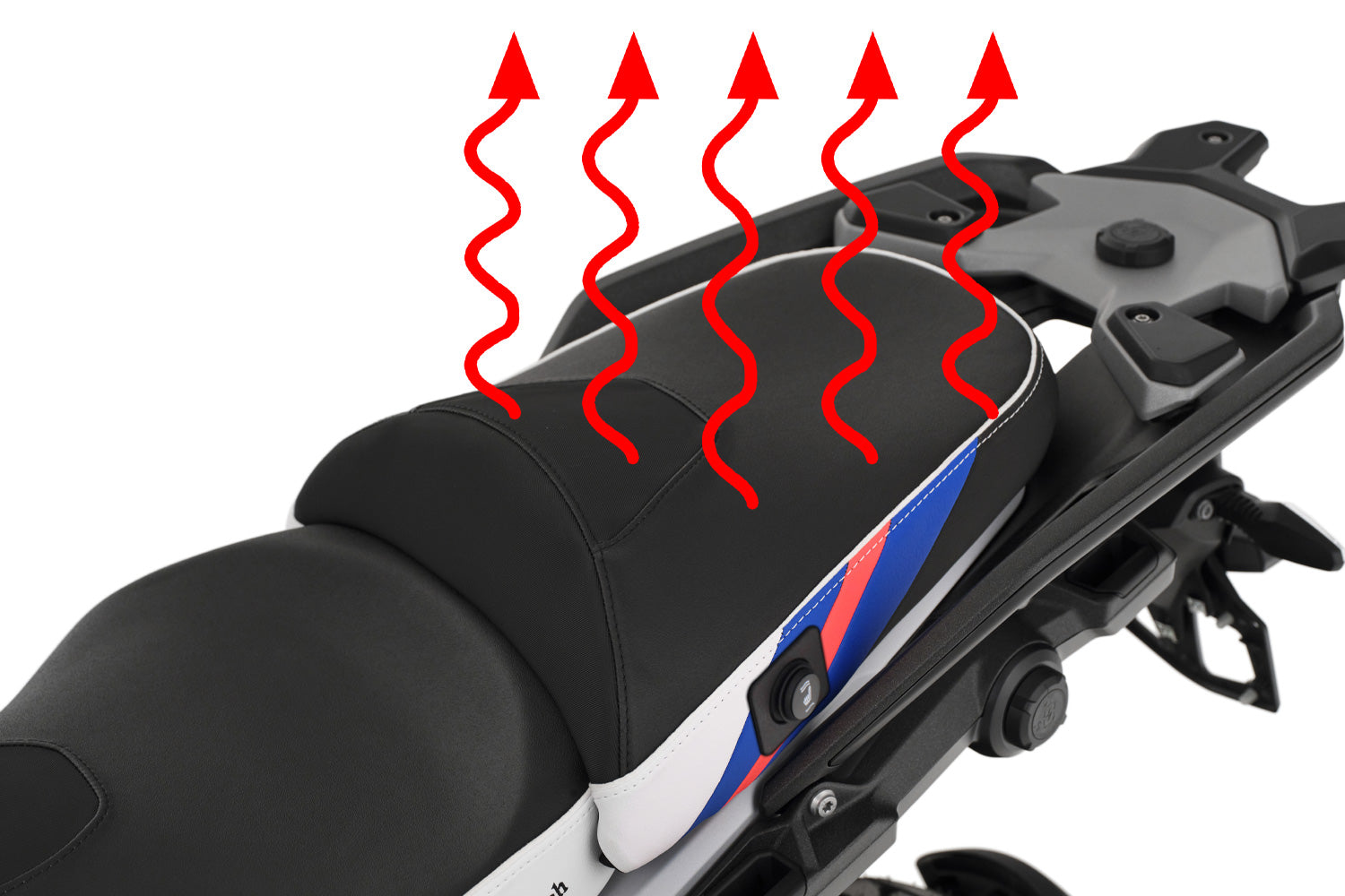 Wunderlich Passenger Seat Aktivkomfort with seat heating Smart Standard | Black | BMW R 1250 GS Adventure -   Pyramid Motorcycle Accessories