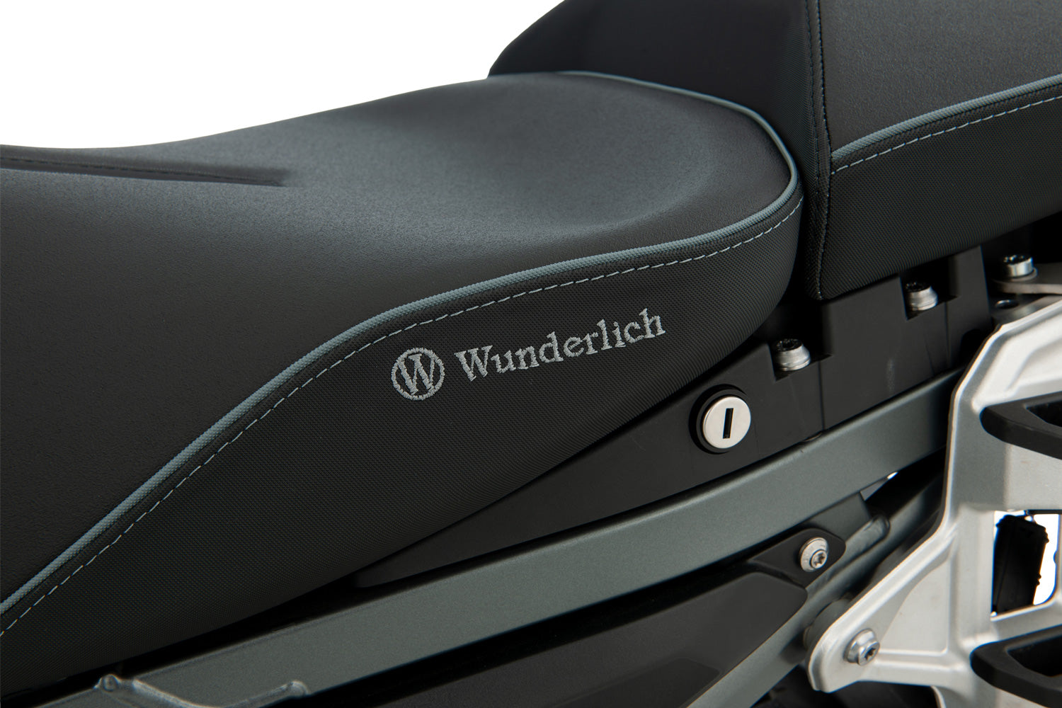 Wunderlich Aktivkomfort Rider Seat with Smart Plug & Play Heating Standard | Black -   Pyramid Motorcycle Accessories