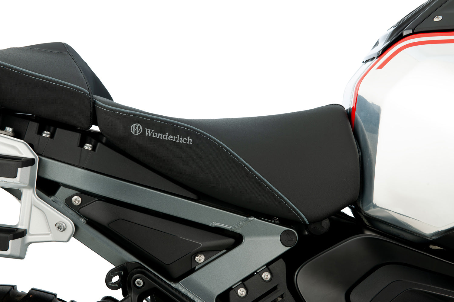 Wunderlich Aktivkomfort Rider Seat with Smart Plug & Play Heating Standard | Black -   Pyramid Motorcycle Accessories