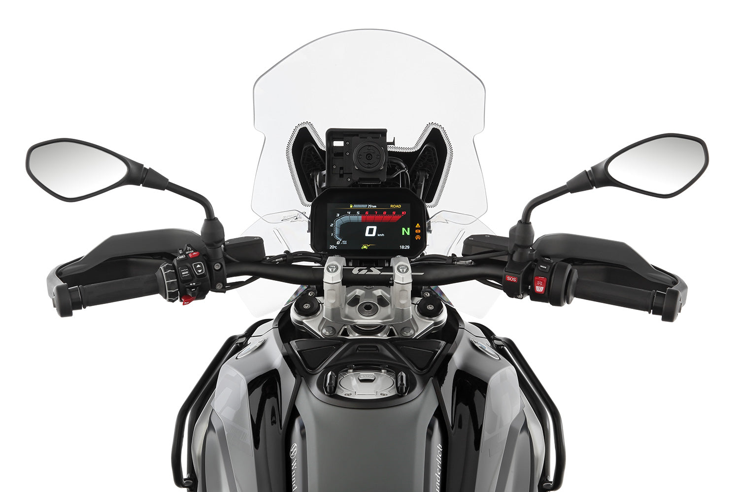 Wunderlich Marathon Windshield with Screen Mounting Bracket | Clear | BMW R 1300 R -   Pyramid Motorcycle Accessories