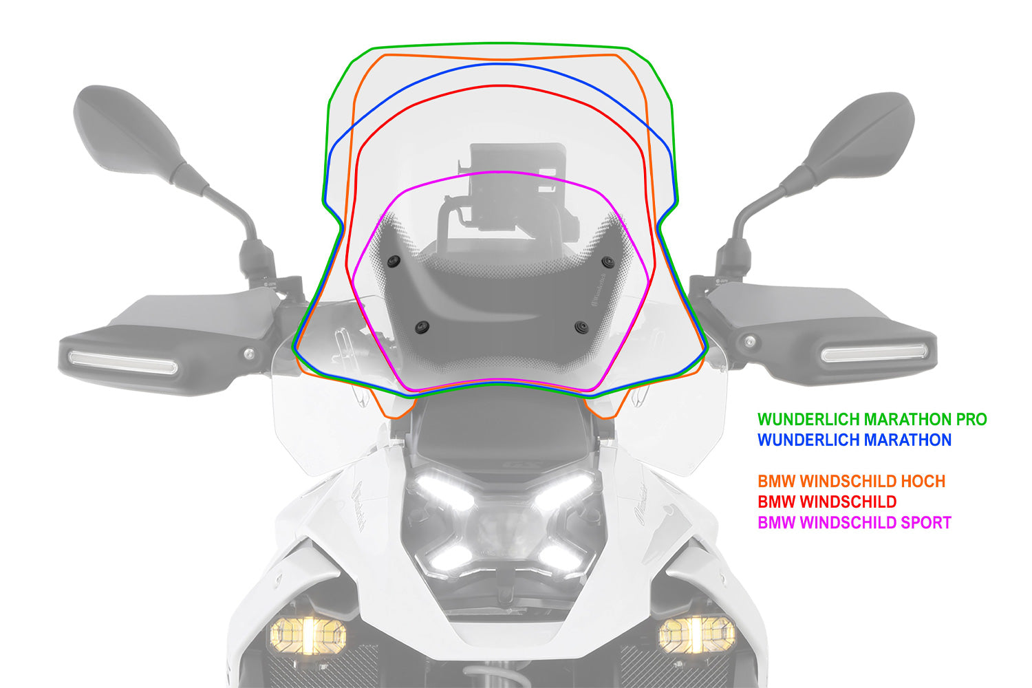 Wunderlich Windshield Marathon For Models with ACC | R 1300 GS | Smoked Grey -   Pyramid Motorcycle Accessories