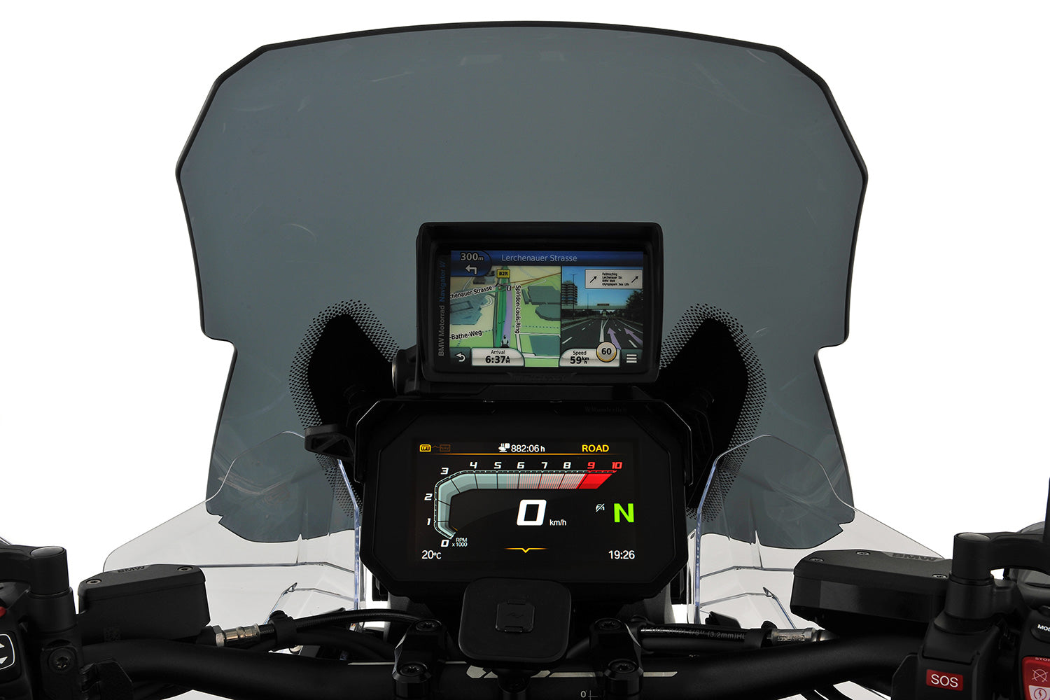Wunderlich Windshield Marathon Pro for Models without ACC | R 1300 GS | Smoked Grey -   Pyramid Motorcycle Accessories