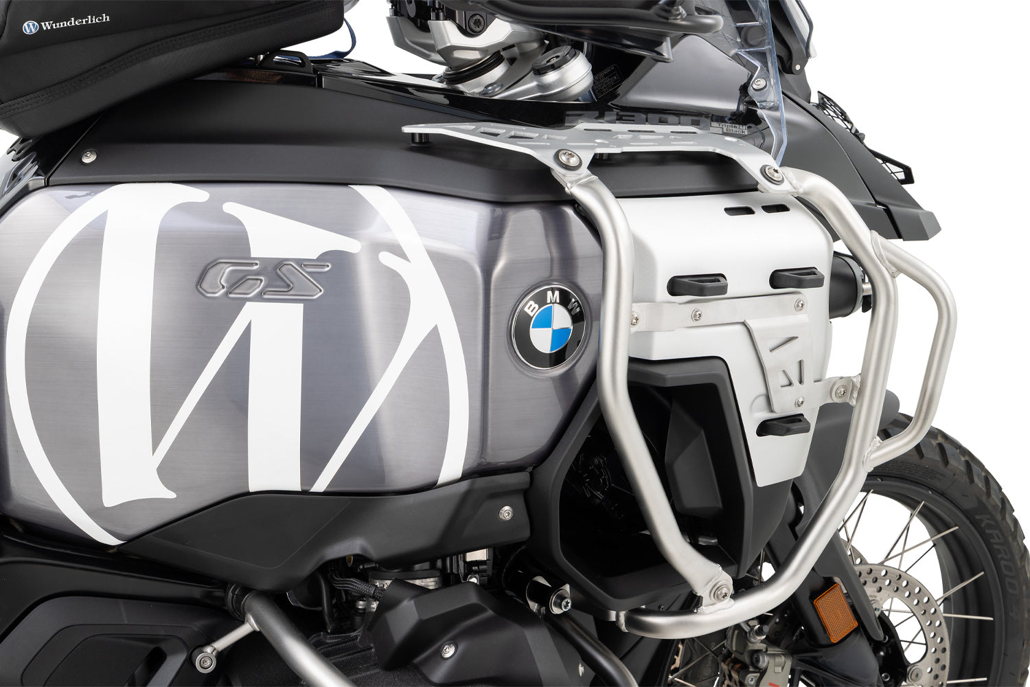 Wunderlich Reinforcement Bar For Tank Protection Ultimate | Silver | BMW R 1300 GS Adventure -   Pyramid Motorcycle Accessories