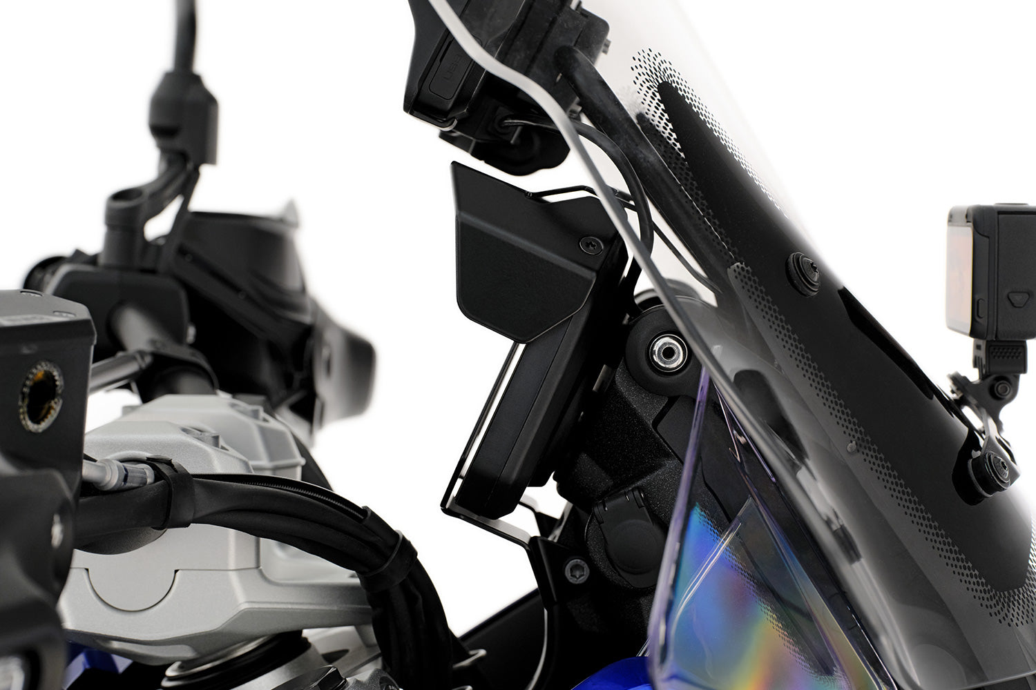 Wunderlich TFT Display Anti-Theft Protection with Sun Visor Preparation -   Pyramid Motorcycle Accessories