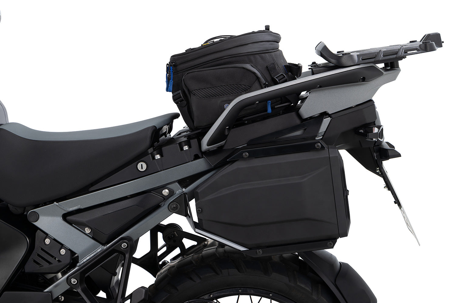 Wunderlich Toolbox Pannier Rack for Original Keys | Black | BMW R 1250 GS Adventure -   Pyramid Motorcycle Accessories