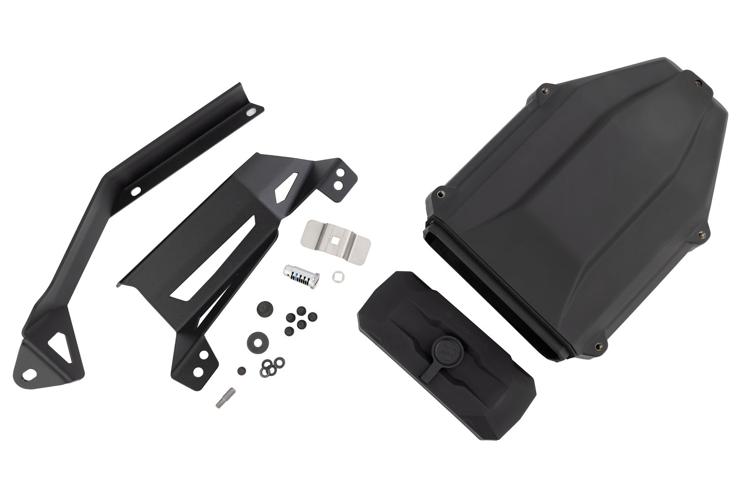 Wunderlich Toolbox Pannier Rack for Original Keys | Black | BMW R 1250 GS Adventure -   Pyramid Motorcycle Accessories