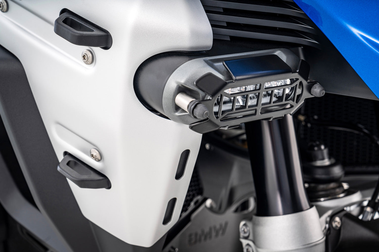 Wunderlich LED Auxiliary Light Protection Grille Set | Black | BMW R 1300 GS Adventure -   Pyramid Motorcycle Accessories