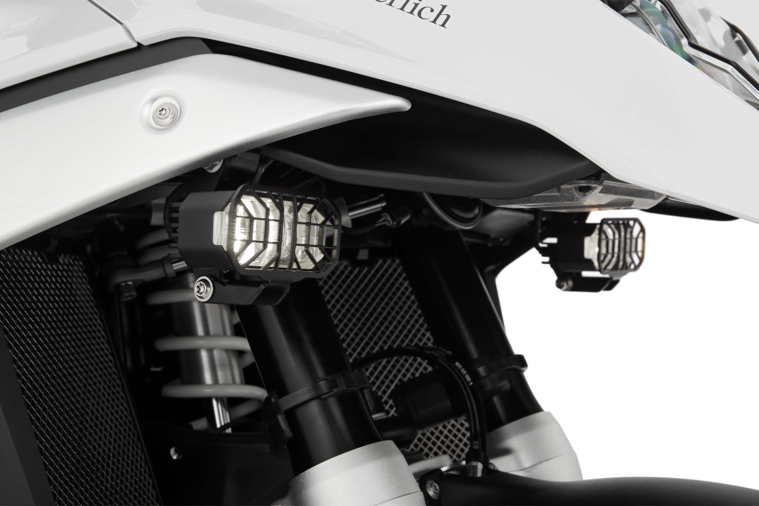 Wunderlich Microflooter 3.0 LED Auxiliary Lights | Black | BMW R 1300 GS Adventure -   Pyramid Motorcycle Accessories