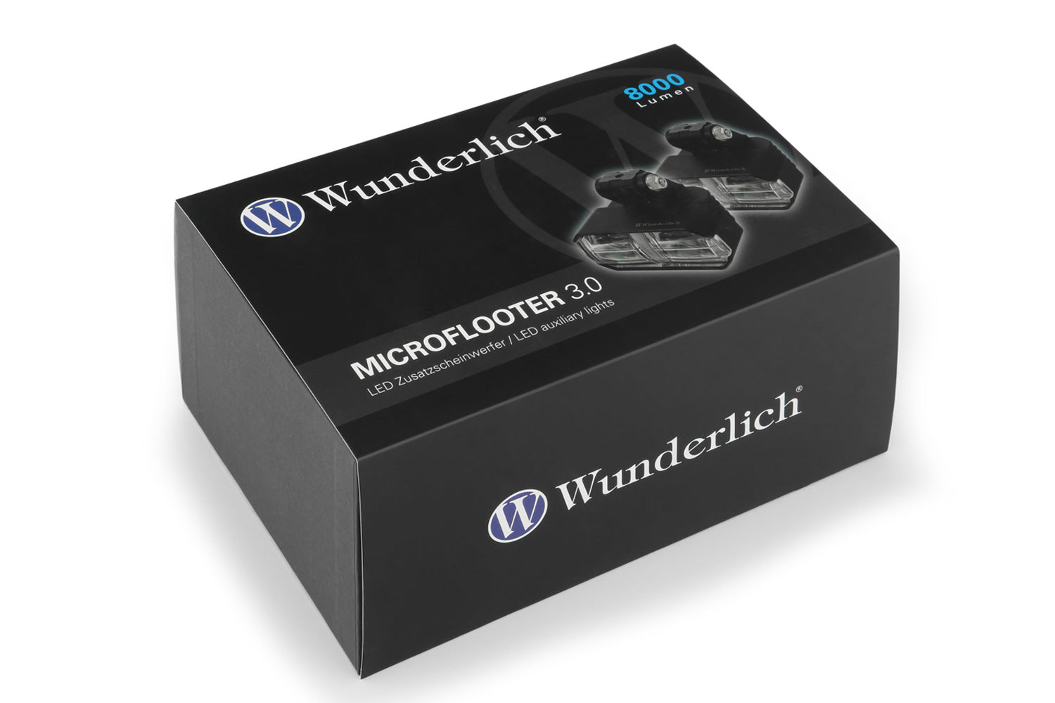 Wunderlich Microflooter LED Auxiliary Headlight | Black | BMW R 1250 GS -   Pyramid Motorcycle Accessories