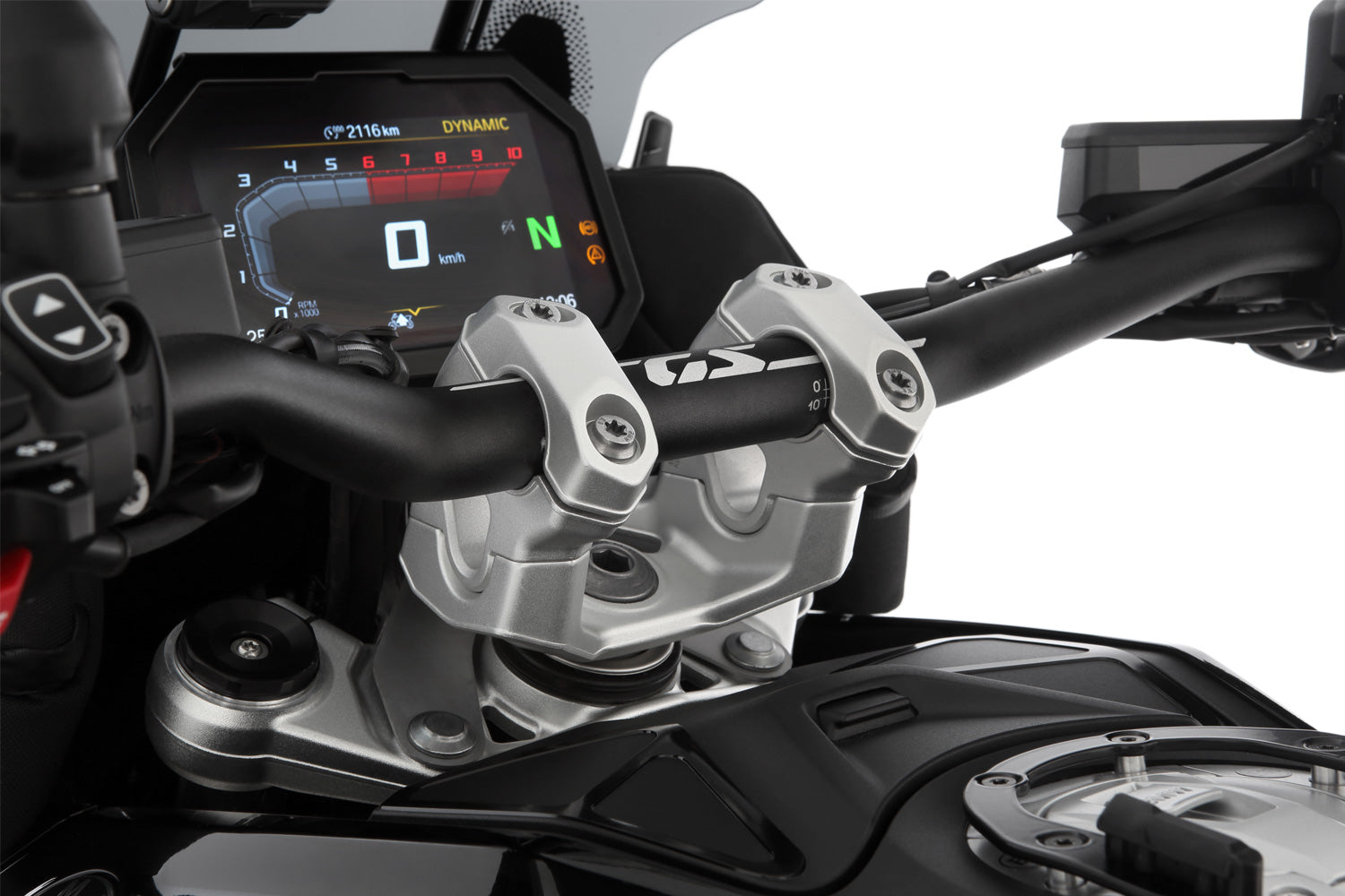Wunderlich ERGO+ Handlebar Riser R 1300 | Silver -   Pyramid Motorcycle Accessories