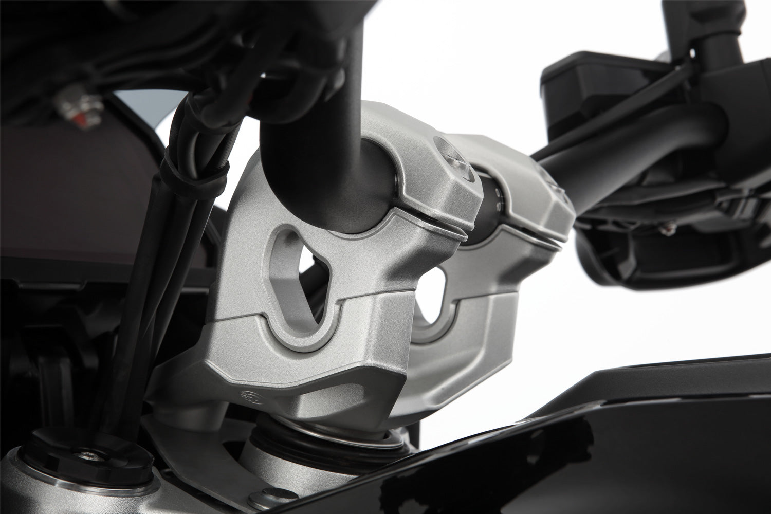 Wunderlich ERGO+ Handlebar Riser R 1300 | Silver -   Pyramid Motorcycle Accessories