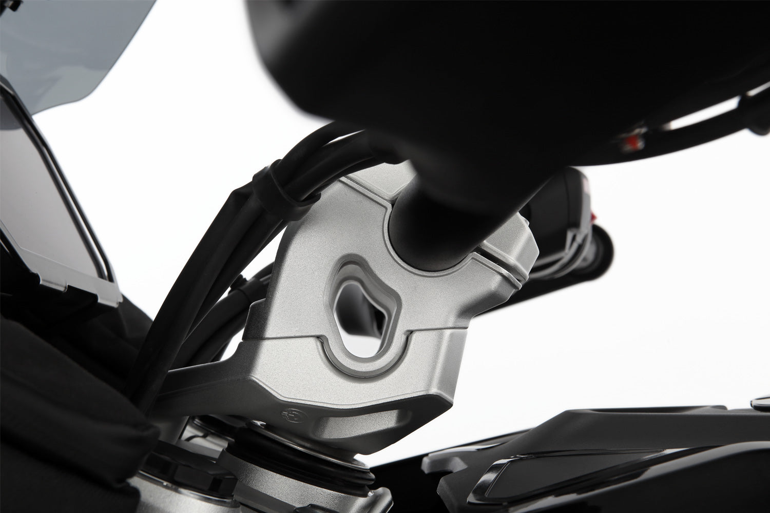 Wunderlich ERGO+ Handlebar Riser R 1300 | Silver -   Pyramid Motorcycle Accessories