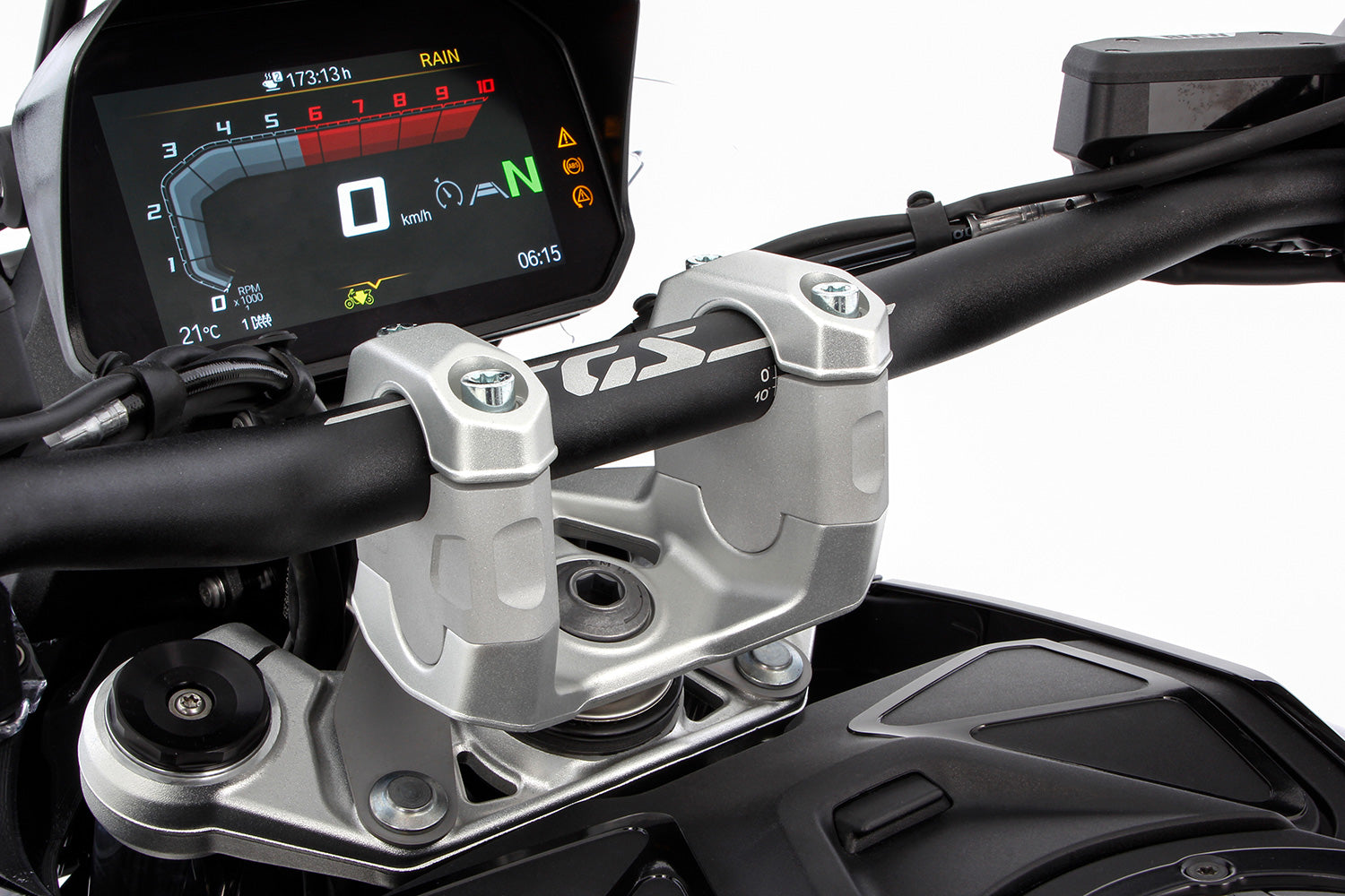 Wunderlich Handlebar Riser Ergo 40mm | R 1300 | Silver -   Pyramid Motorcycle Accessories