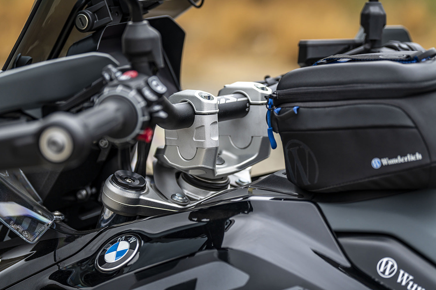 Wunderlich Handlebar Riser Ergo 40mm | R 1300 | Silver -   Pyramid Motorcycle Accessories
