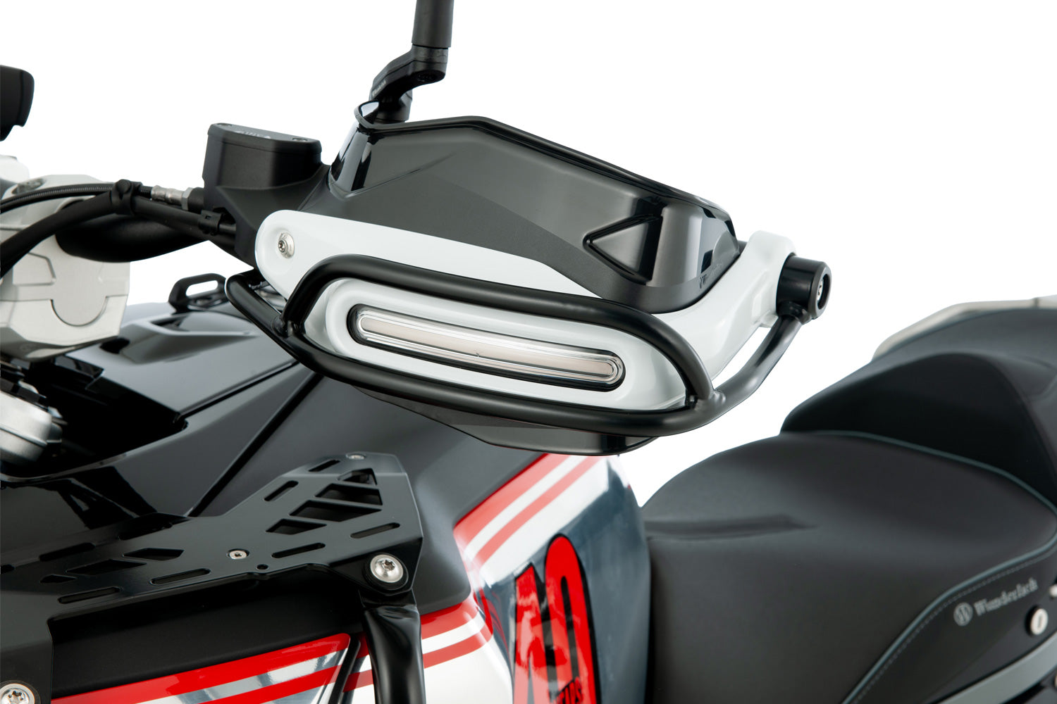 Wunderlich Mounting Kit for Indicator Hand Guard Bracket | R 1300 GS | Black -   Pyramid Motorcycle Accessories