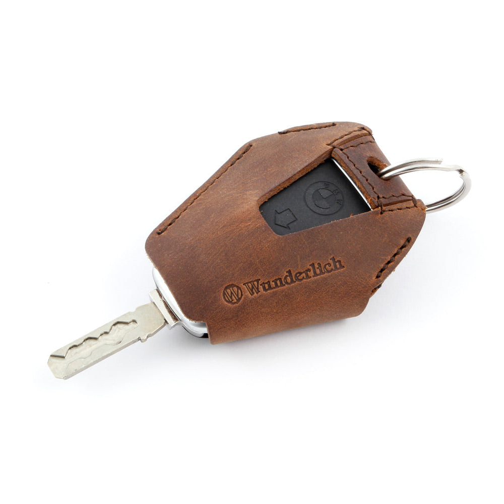 Wunderlich Keyless Ride Key Pouch Genuine Leather | Brown | BMW R 12 -   Pyramid Motorcycle Accessories