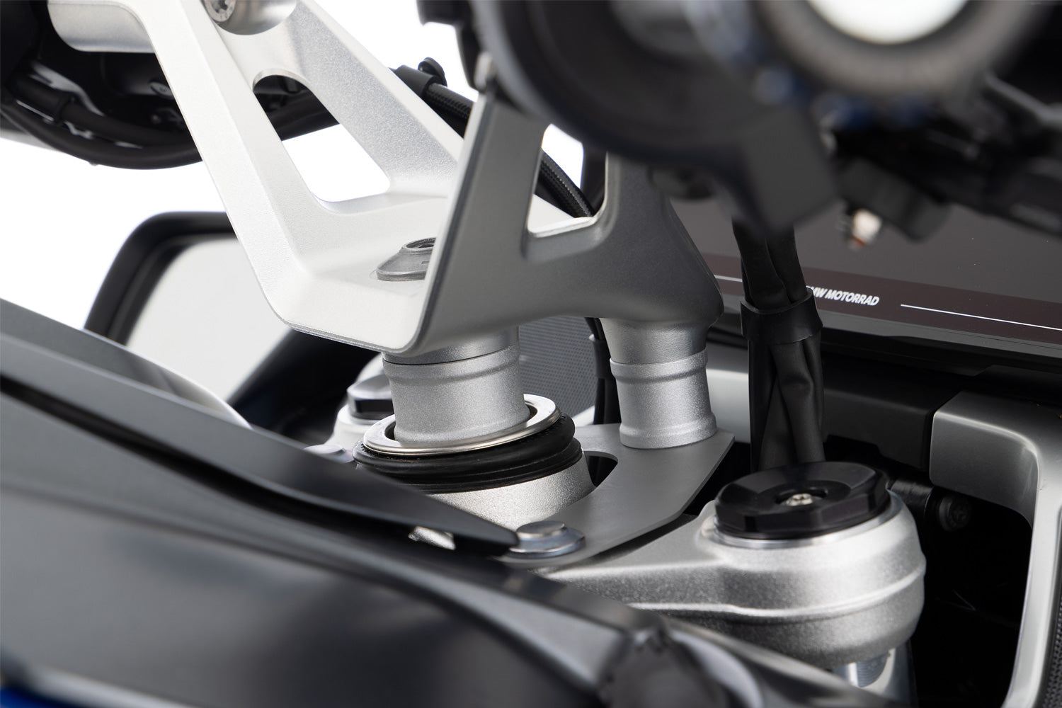 Wunderlich Handlebar Riser Ergo 25 mm | Silver | R 1300 RT -   Pyramid Motorcycle Accessories