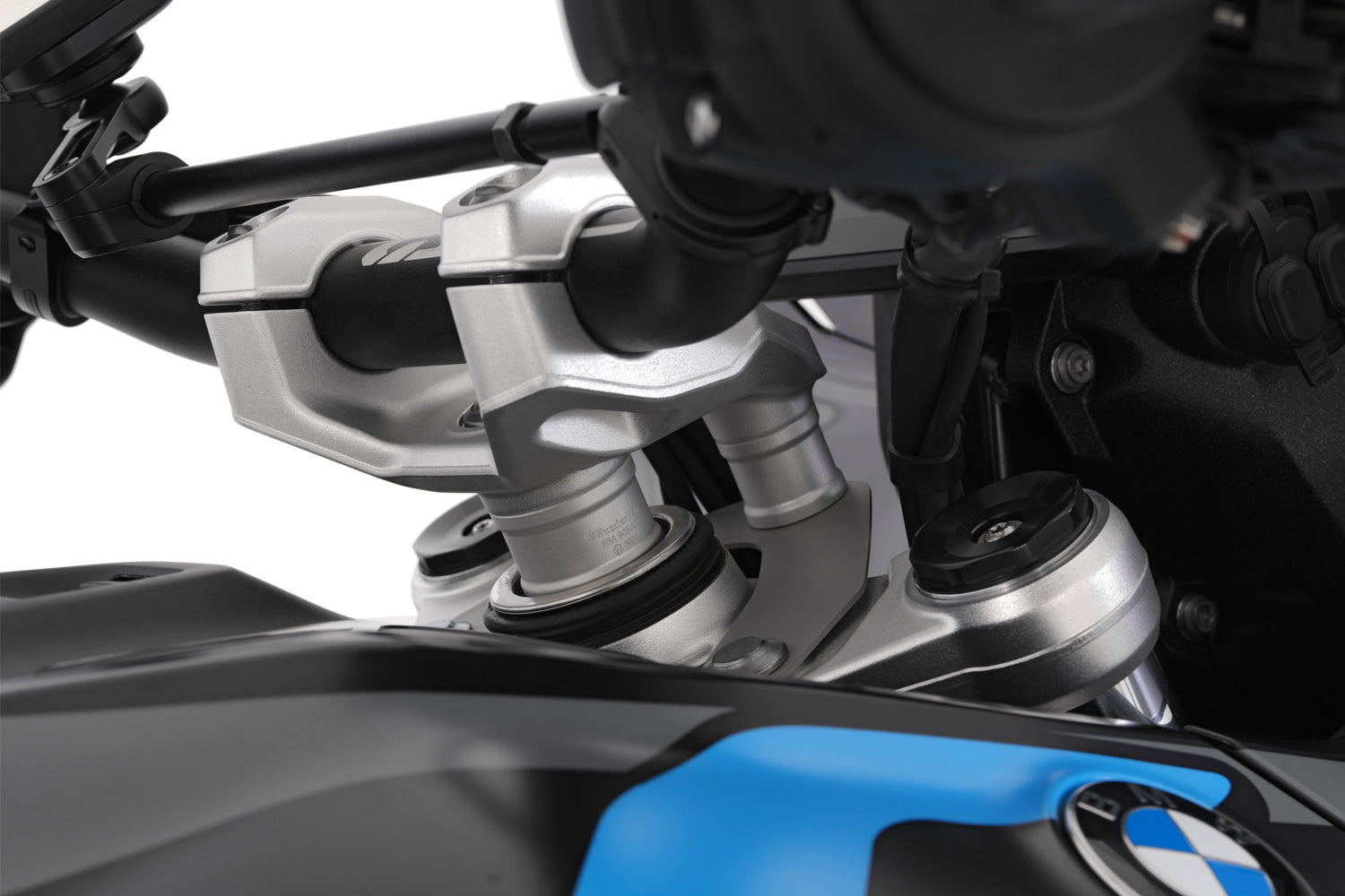 Wunderlich Handlebar Riser Ergo 25mm | Silver -   Pyramid Motorcycle Accessories