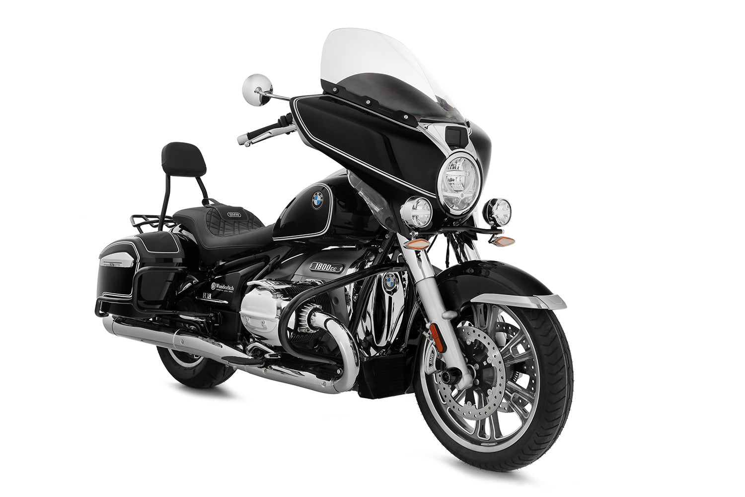 Wunderlich Rider Backrest Foldable | Chrome | BMW R 18 -   Pyramid Motorcycle Accessories
