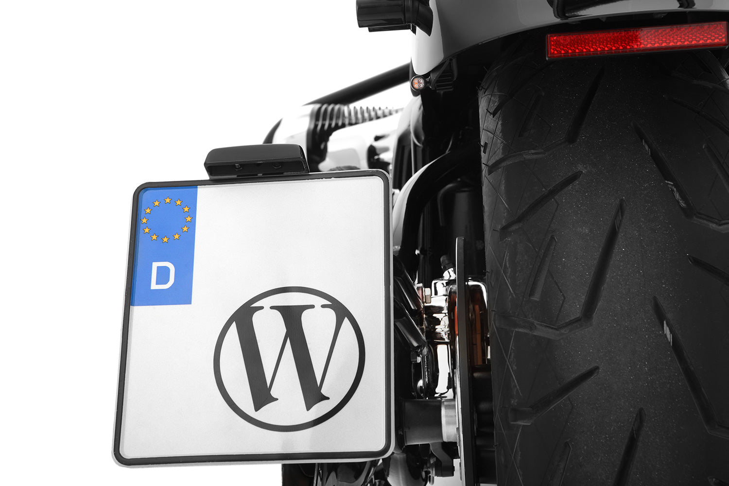 Wunderlich License Plate Holder Low | Black | BMW R nineT -   Pyramid Motorcycle Accessories
