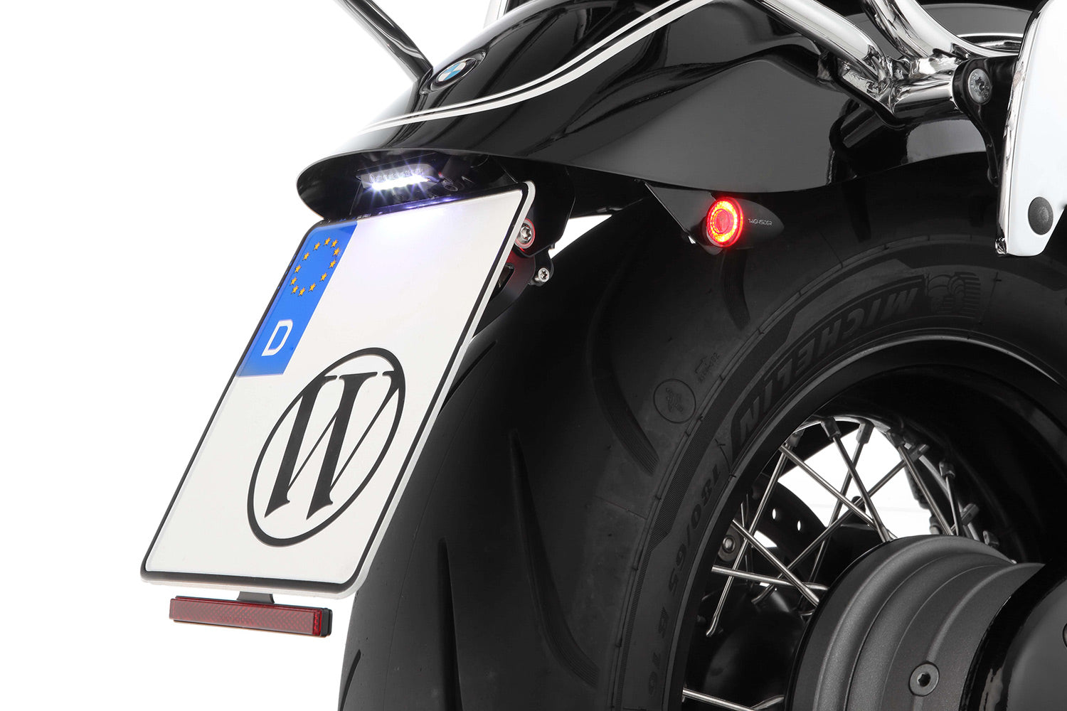 Wunderlich Pure Tail Conversion with Indicator Bracket M8 Indicator Screw Thread | Black -   Pyramid Motorcycle Accessories