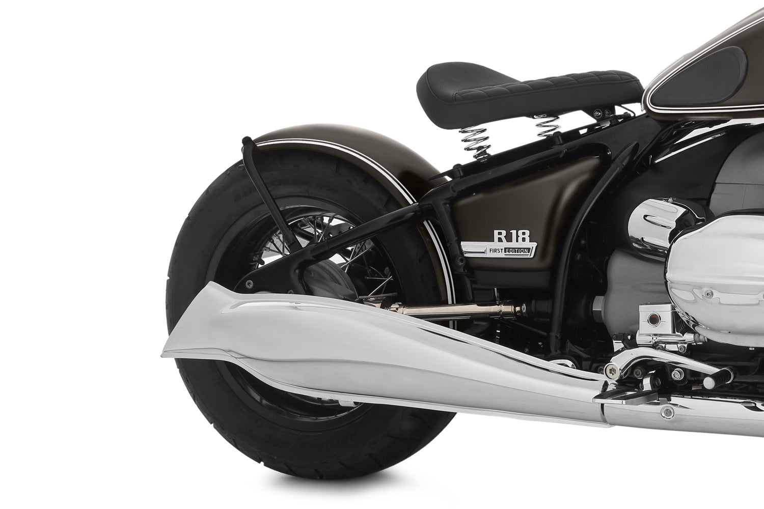 Wunderlich Rear Fender Rockbob Manhattan Metallic Matt | White | BMW R 18 -   Pyramid Motorcycle Accessories