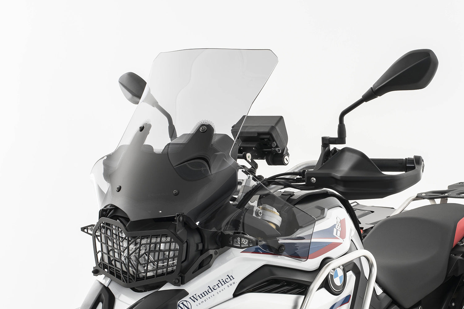 Wunderlich Windshield Extreme Carrier Short 115mm | Light Smoke | BMW F 750 GS -   Pyramid Motorcycle Accessories