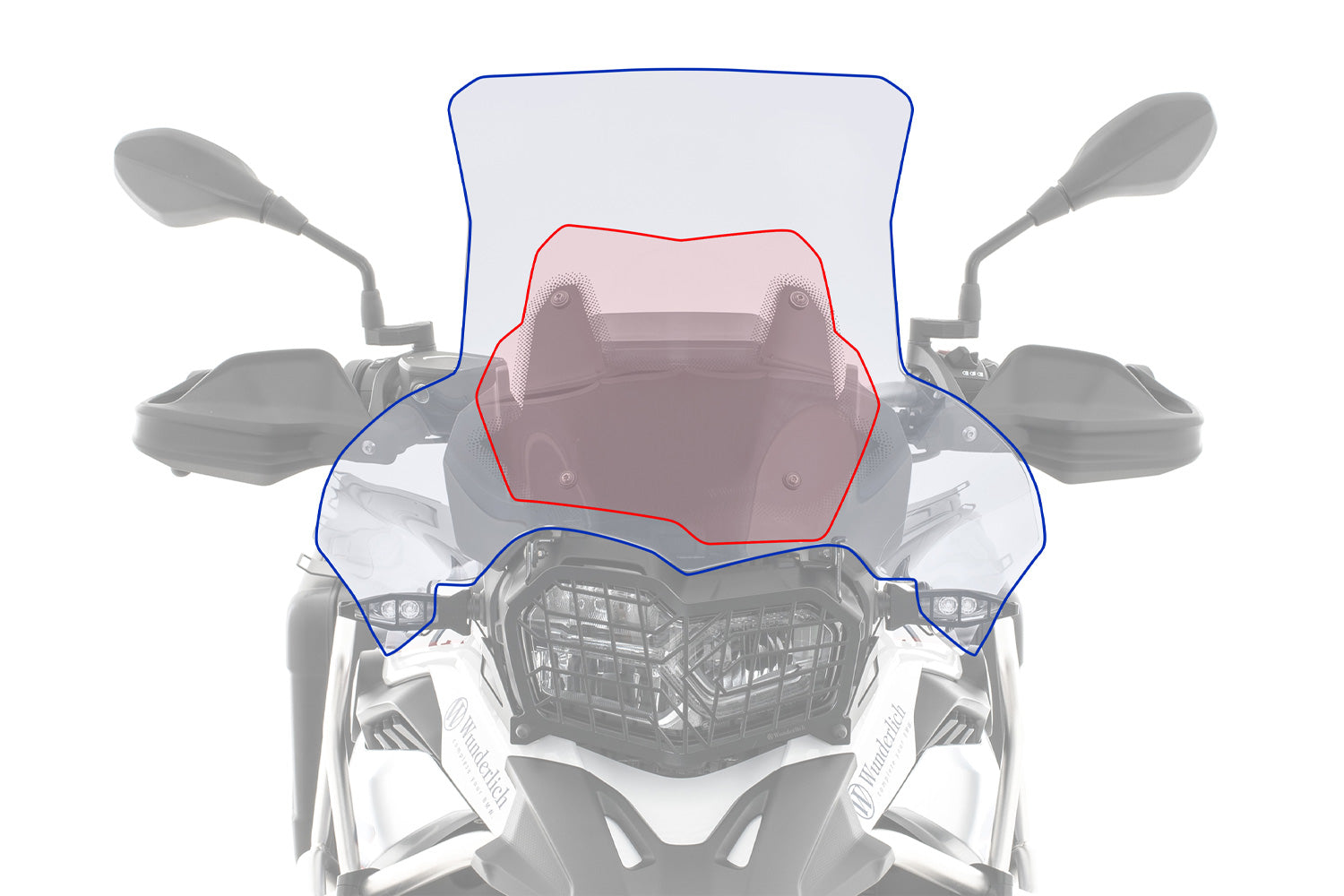 Wunderlich Windshield Extreme Carrier Short 160mm | Light Smoke | BMW F 750 GS -   Pyramid Motorcycle Accessories