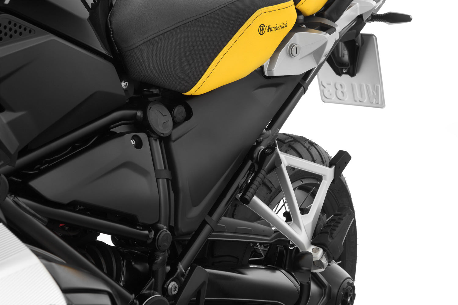 Wunderlich Frame Cover with Opening For Socket | Black | BMW R 1250 GS Adventure -   Pyramid Motorcycle Accessories