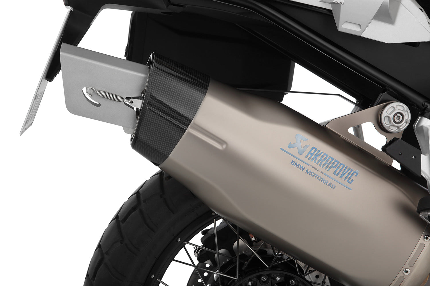 Wunderlich Gonzzoo Exhaust Deflector For Akrapovic Sports | Silver | BMW R 1250 GS -   Pyramid Motorcycle Accessories