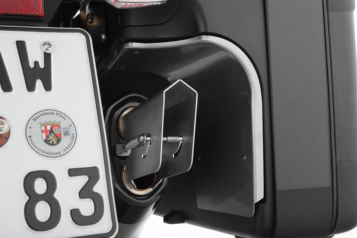 Wunderlich Gonzzoo Exhaust Deflector For Akrapovic Sports | Silver | BMW R 1250 GS -   Pyramid Motorcycle Accessories