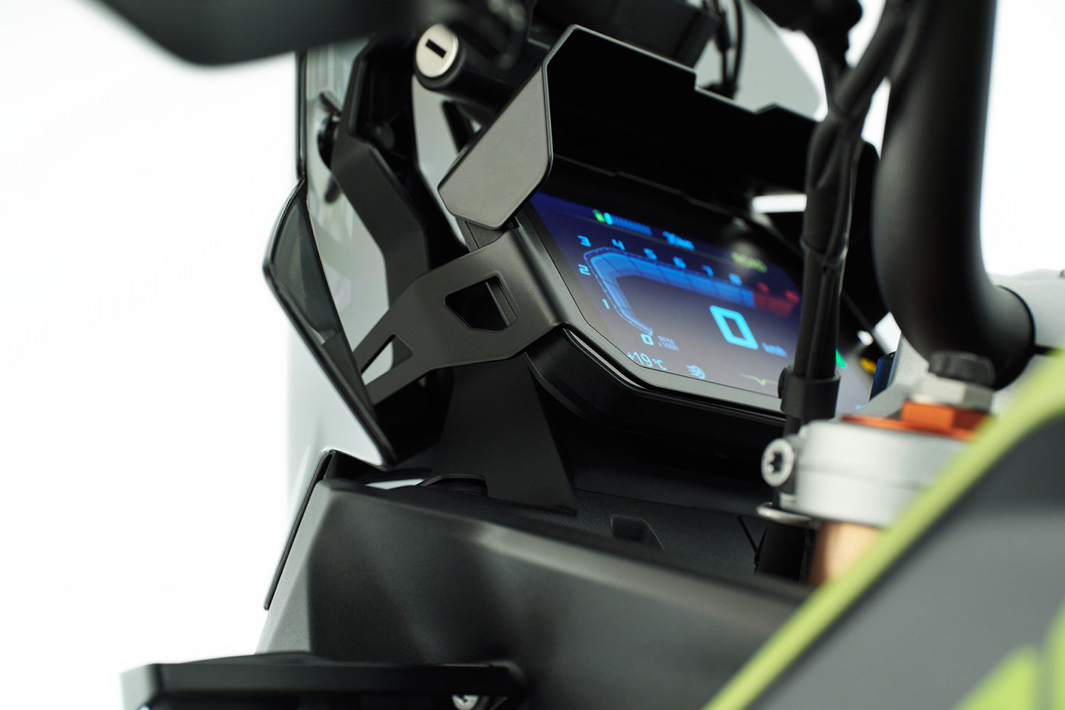 Wunderlich TFT Display Anti-theft Protection with Sun Visor Preparation | Black -   Pyramid Motorcycle Accessories