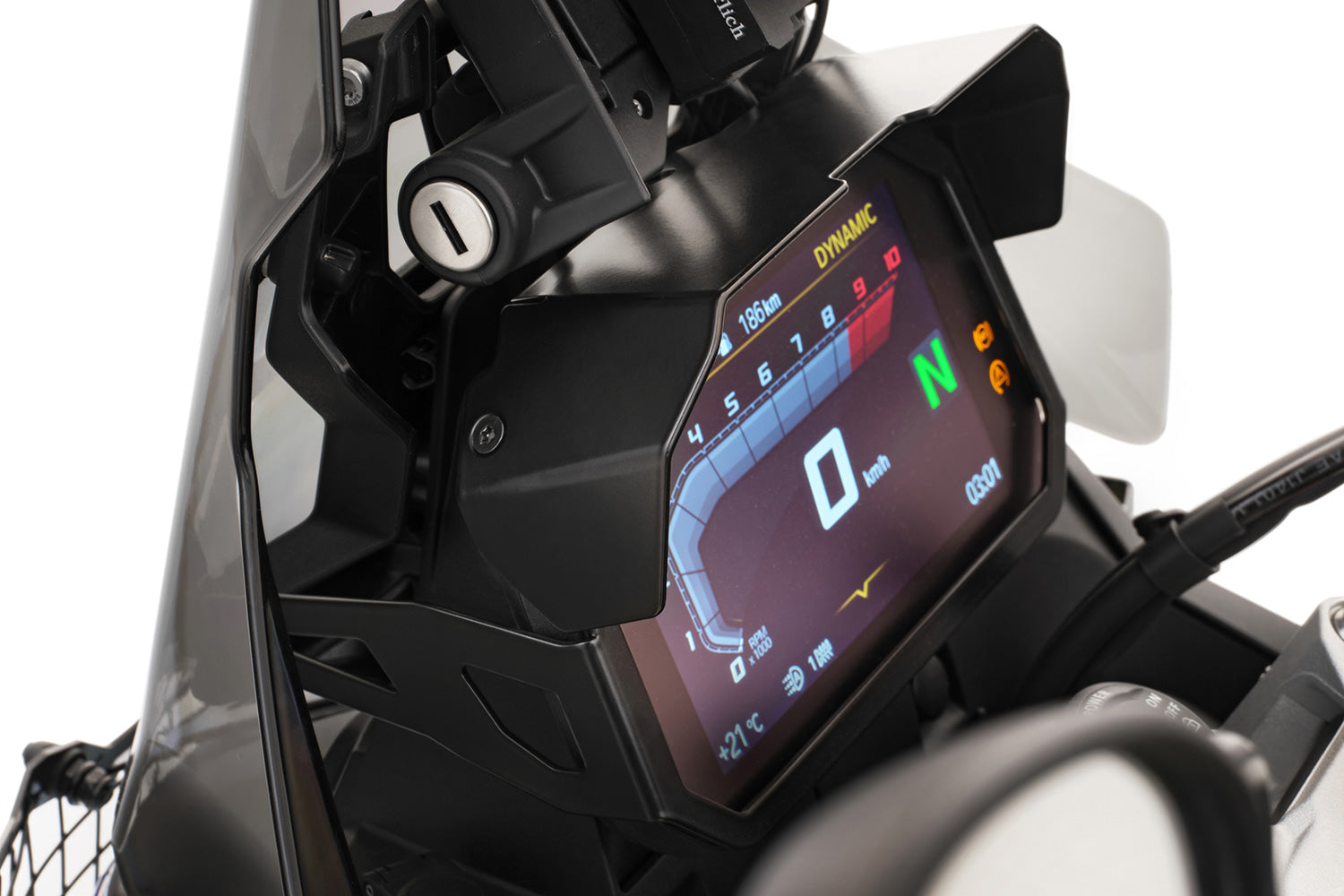 Wunderlich Sun Visor For TFT Anti-Theft Protection High | Black | BMW F 900 GS -   Pyramid Motorcycle Accessories