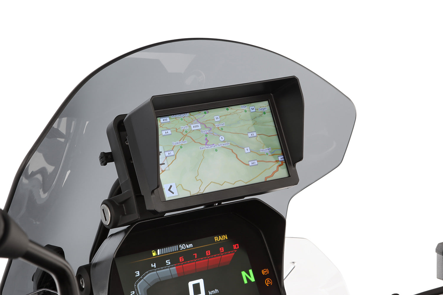 Wunderlich Sun Visor For Garmin Zumo XT2 | Black | BMW R nineT -   Pyramid Motorcycle Accessories